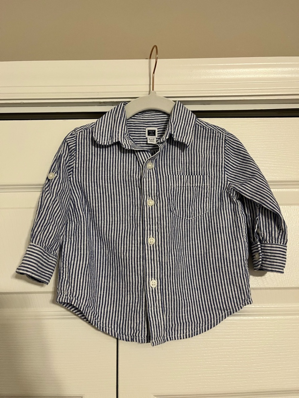 Janie and Jack Blue Stripe Button-Up Shirt